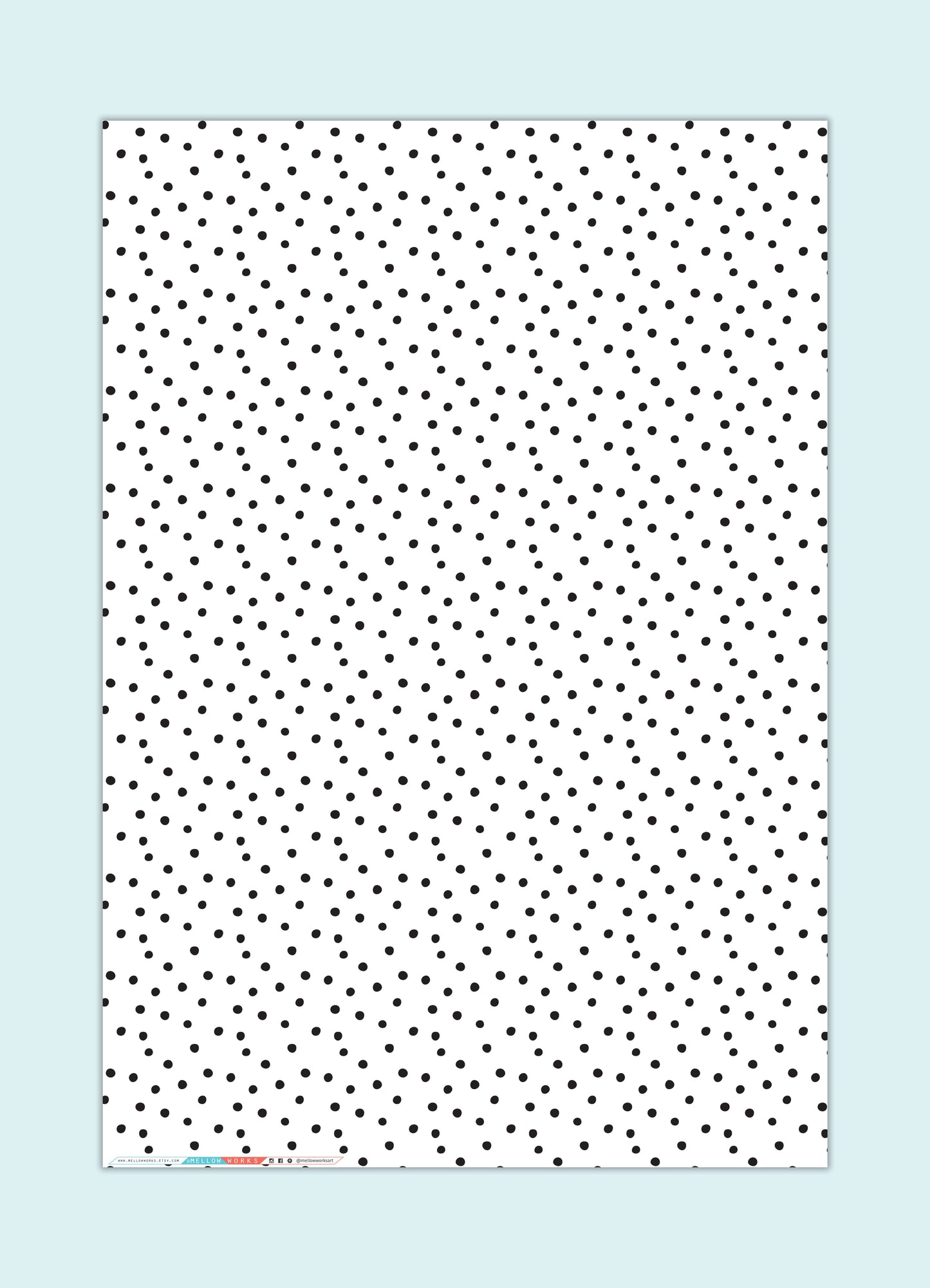POLKA DOTS B&W Gift Wrap Sheets