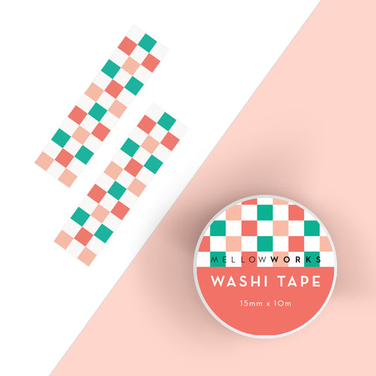 CHRISTMAS CHECKERBOARD WASHI TAPE