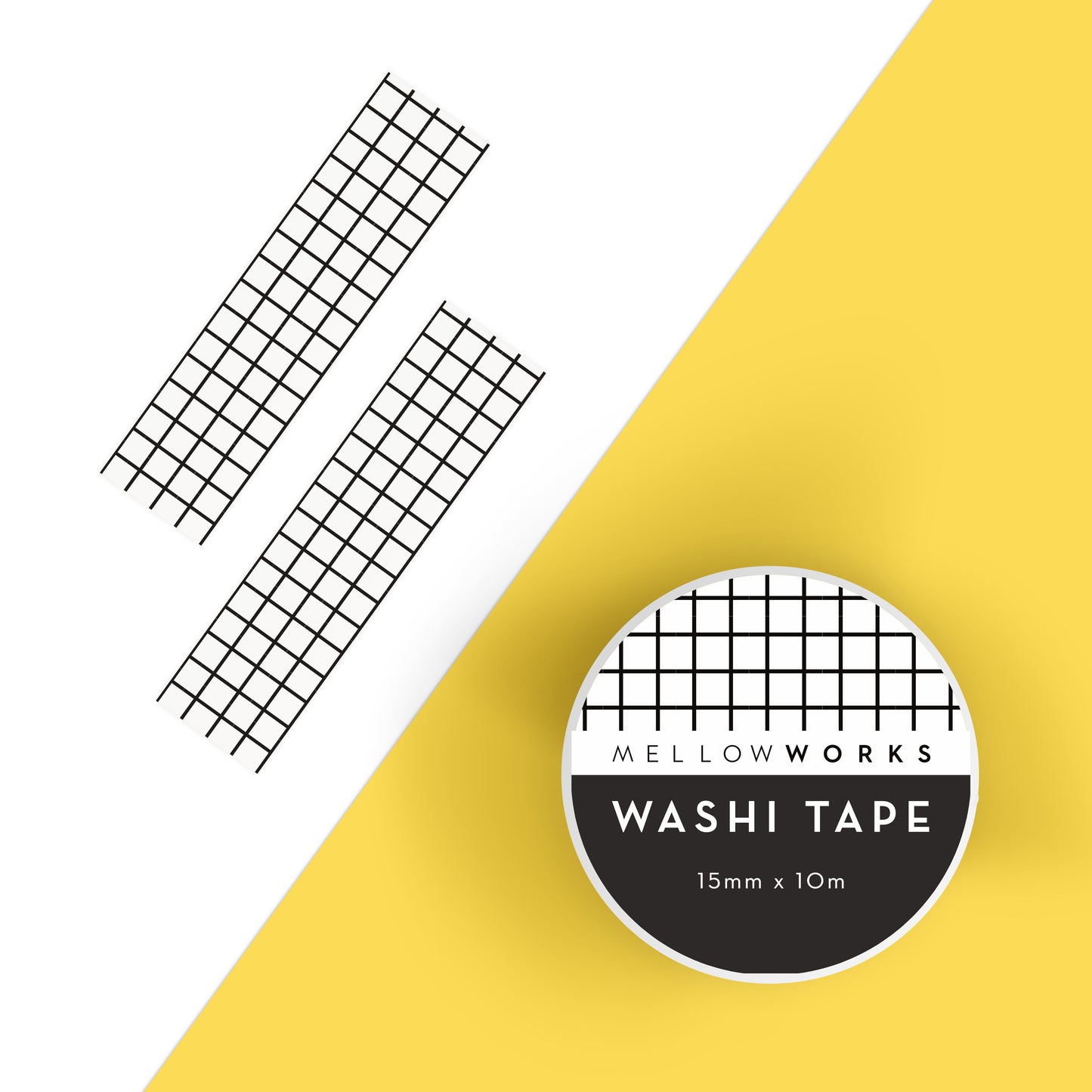 GRID WASHI TAPE IN B&W