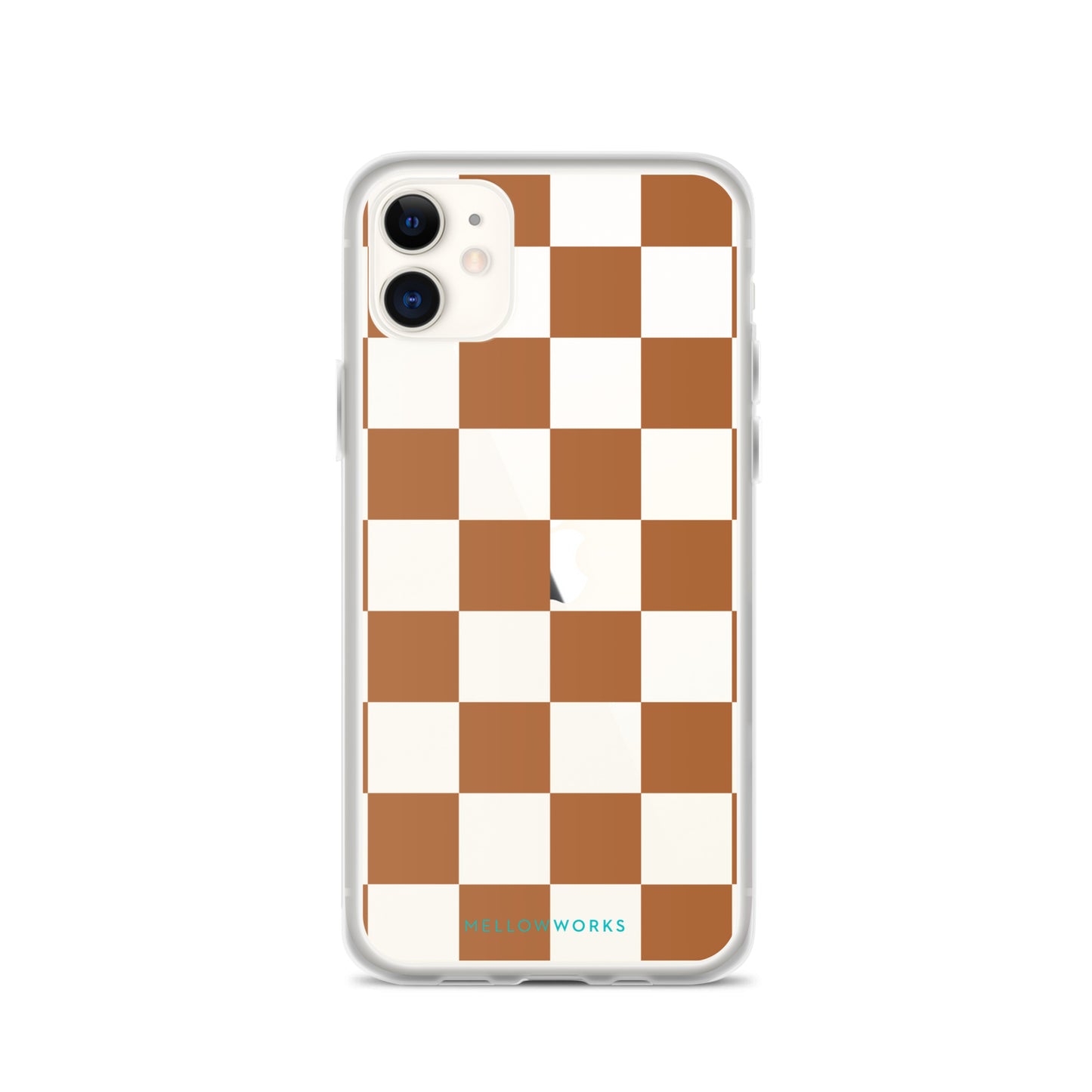 BROWN CHECKERBOARD Clear Case for iPhone®