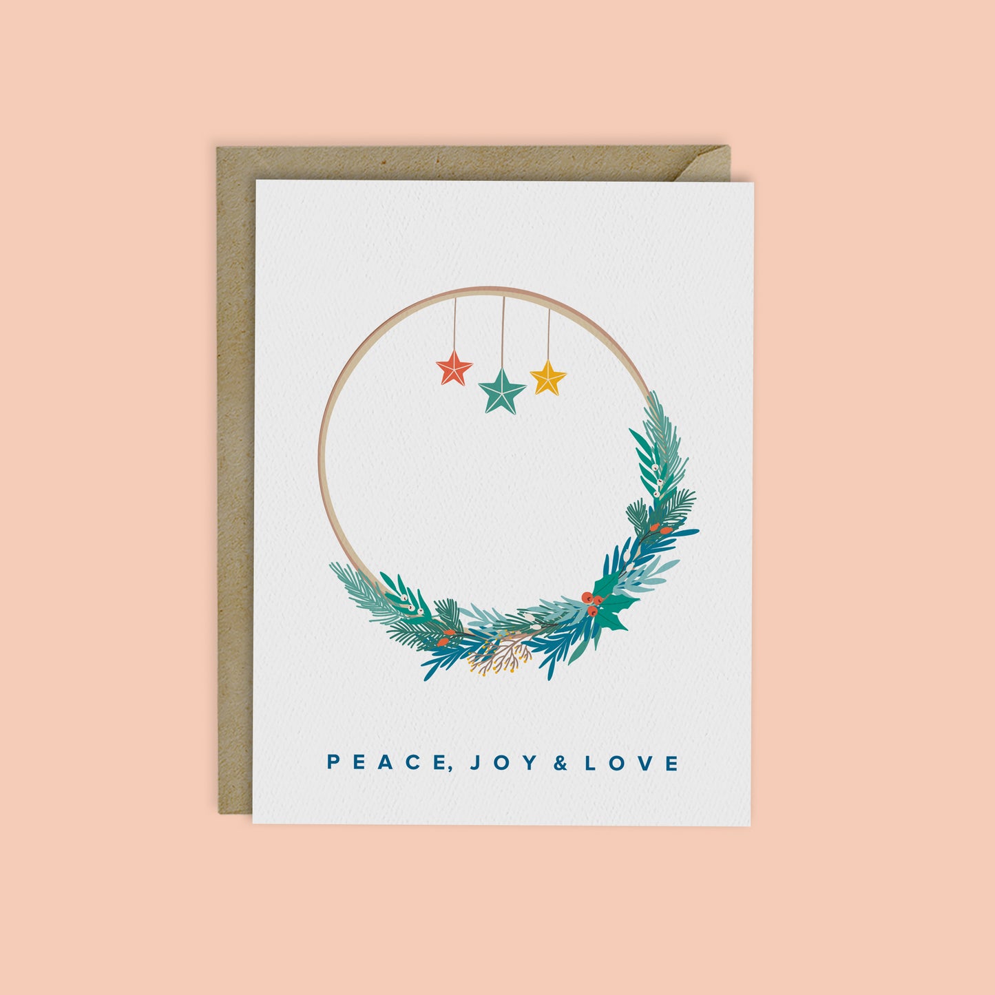 PEACE LOVE JOY CARD