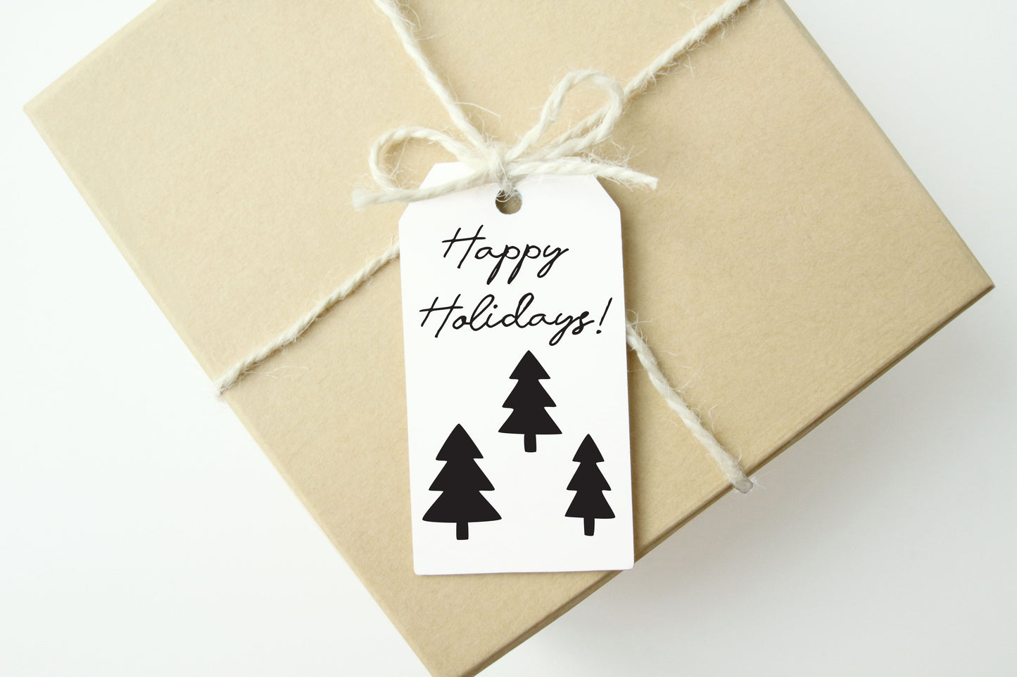 HAPPY HOLIDAYS Christmas Trees Gift Tags,Set of 10