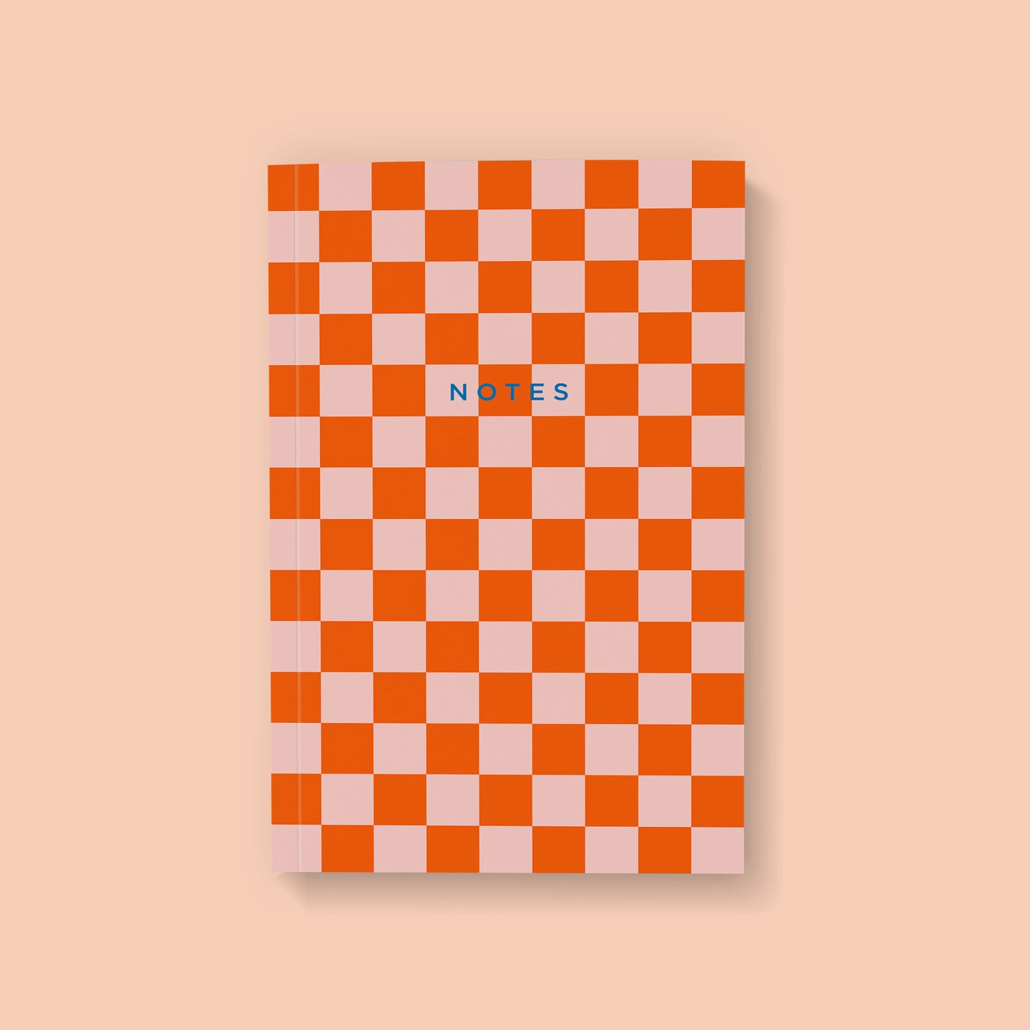 RETRO CORAL CHECKERBOARD NOTEBOOK