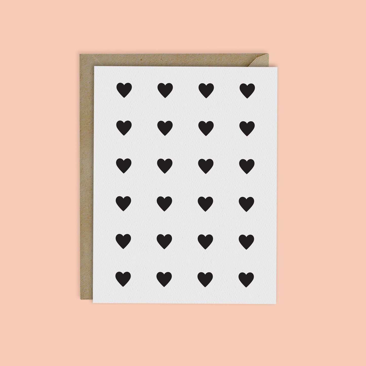MINIMALIST ANNIVERSARY CARD- B&W Hearts