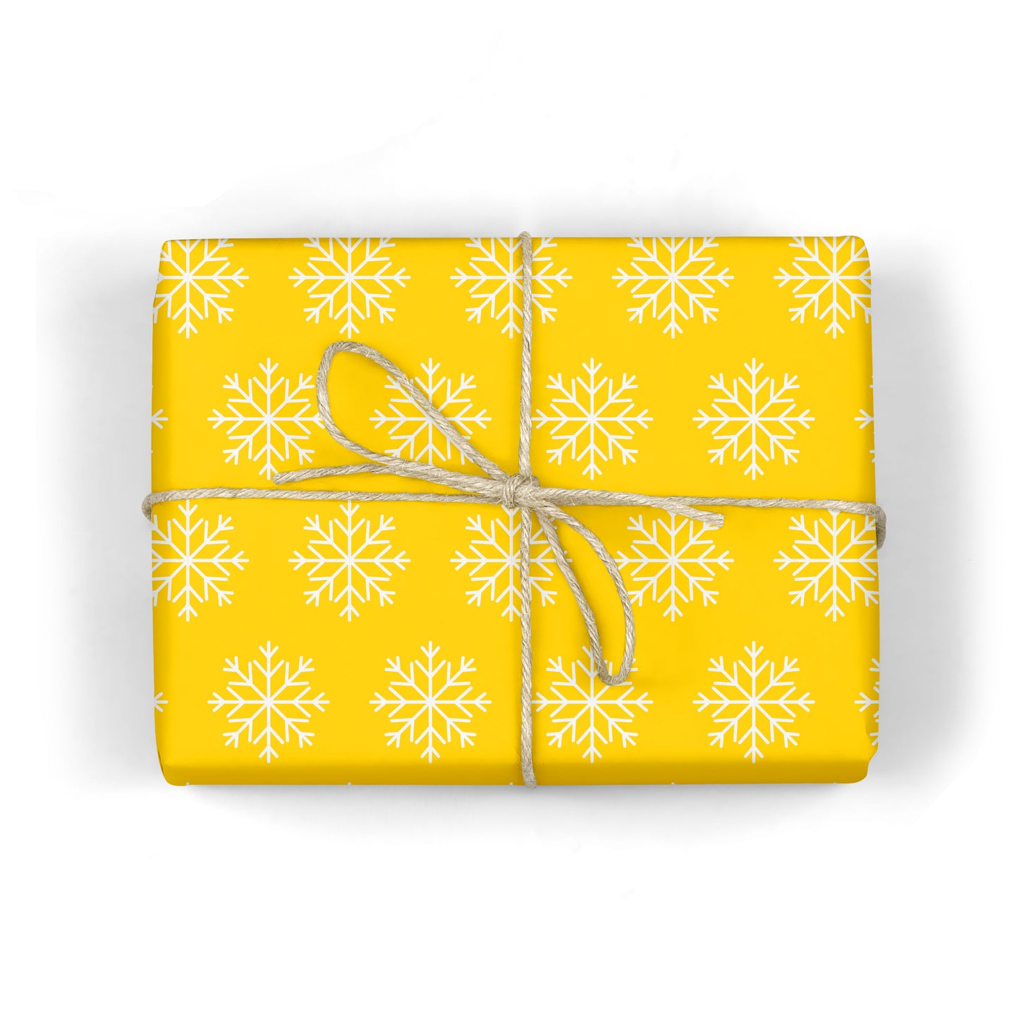 YELLOW SNOWFLAKES Gift Wrap Sheets