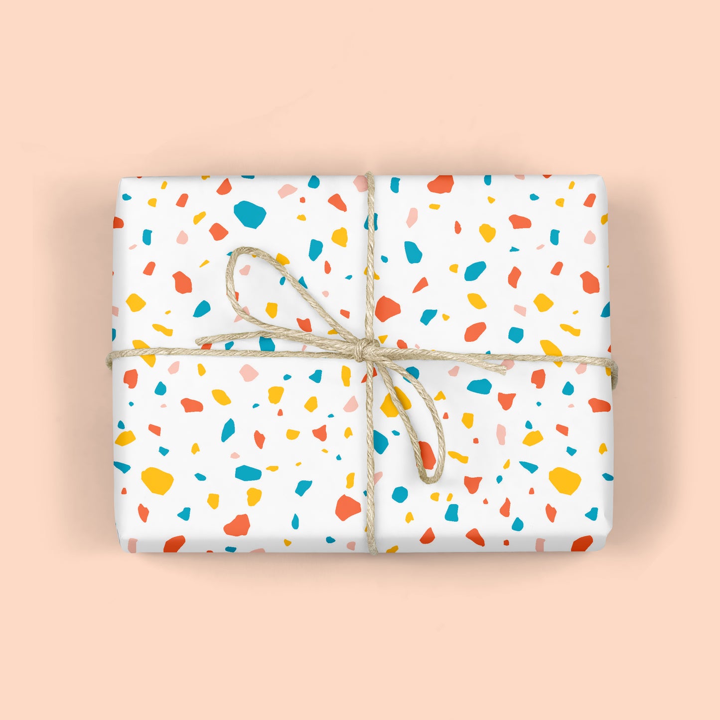 WHITE MULTI TERRAZZO GIFT WRAP Sheets