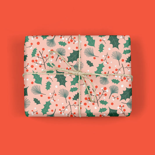 WINTER BERRIES Gift Wrap Sheets