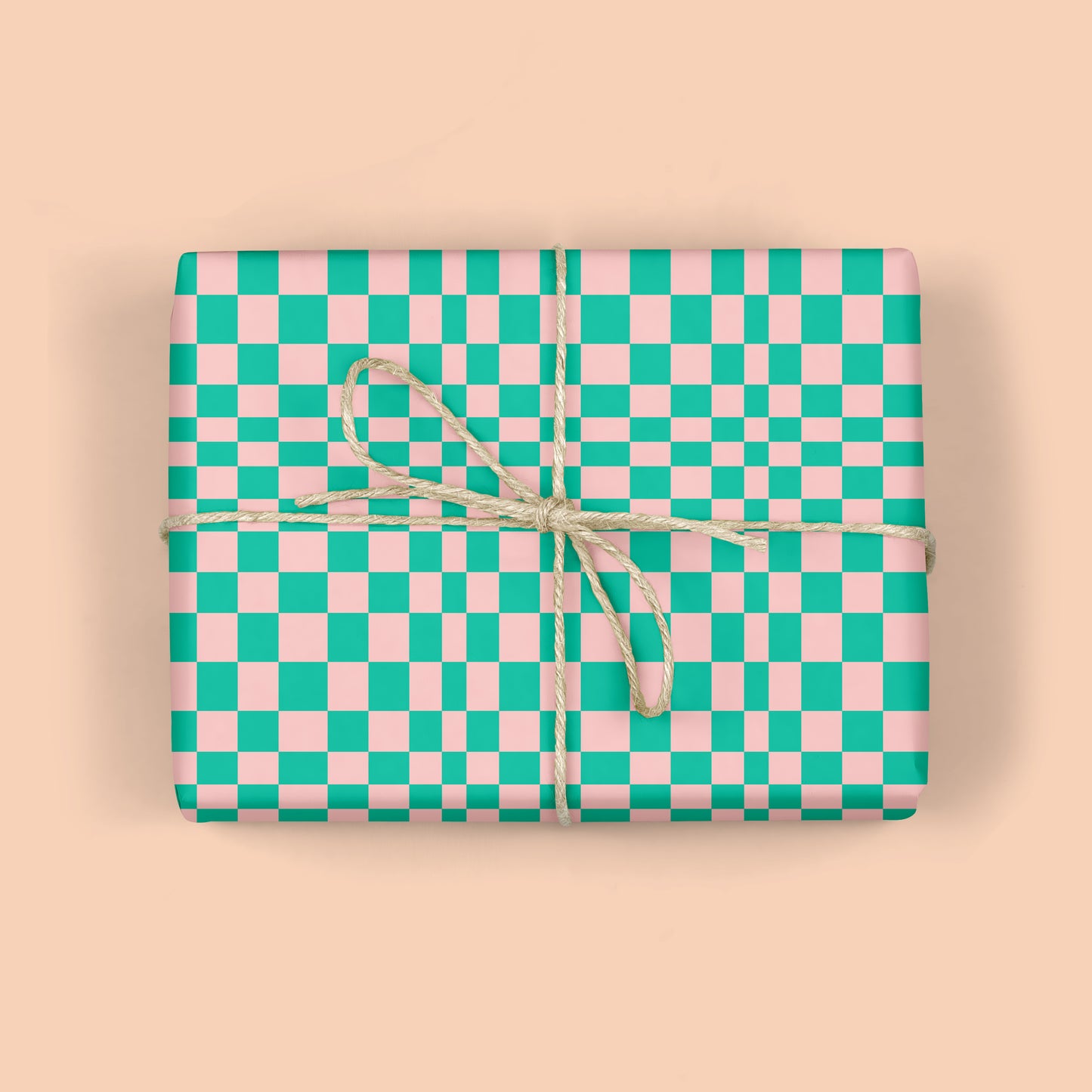 RETRO GREEN CHECKERBOARD Gift Wrap Sheets