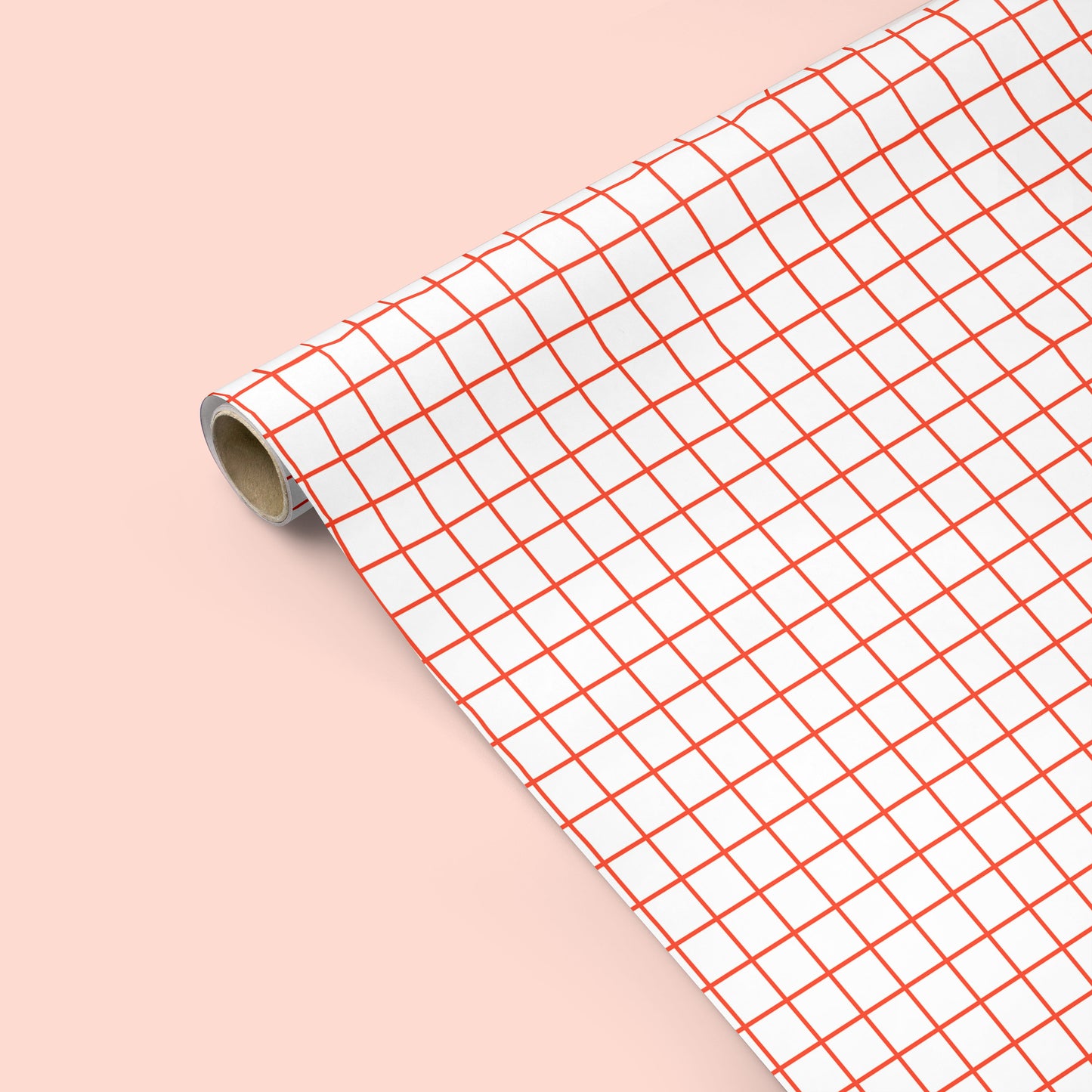 MODERN GRID Red Gift Wrap Sheets