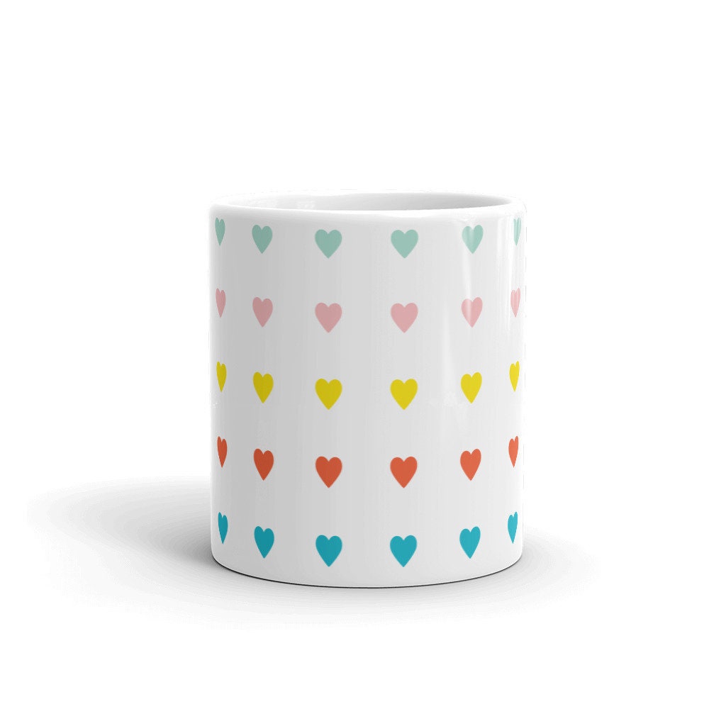 RAINBOW HEARTS MUG