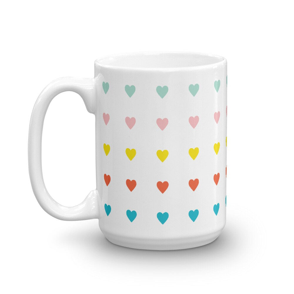RAINBOW HEARTS MUG