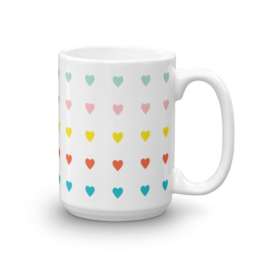 RAINBOW HEARTS MUG