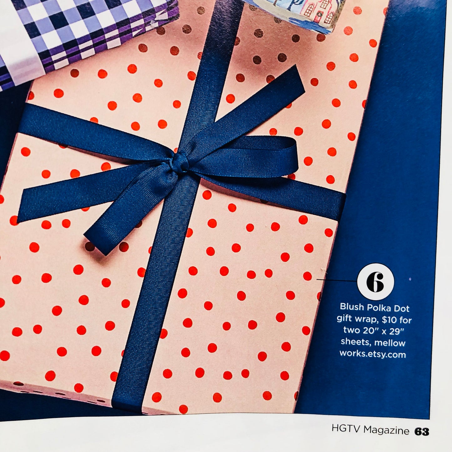 BLUSH POLKA DOTS Gift Wrap Sheets