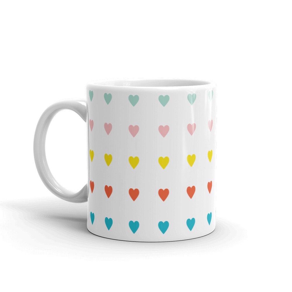 RAINBOW HEARTS MUG
