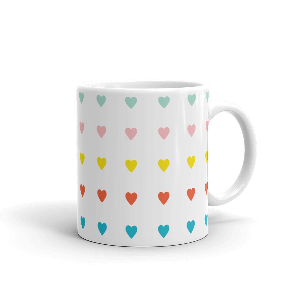 RAINBOW HEARTS MUG