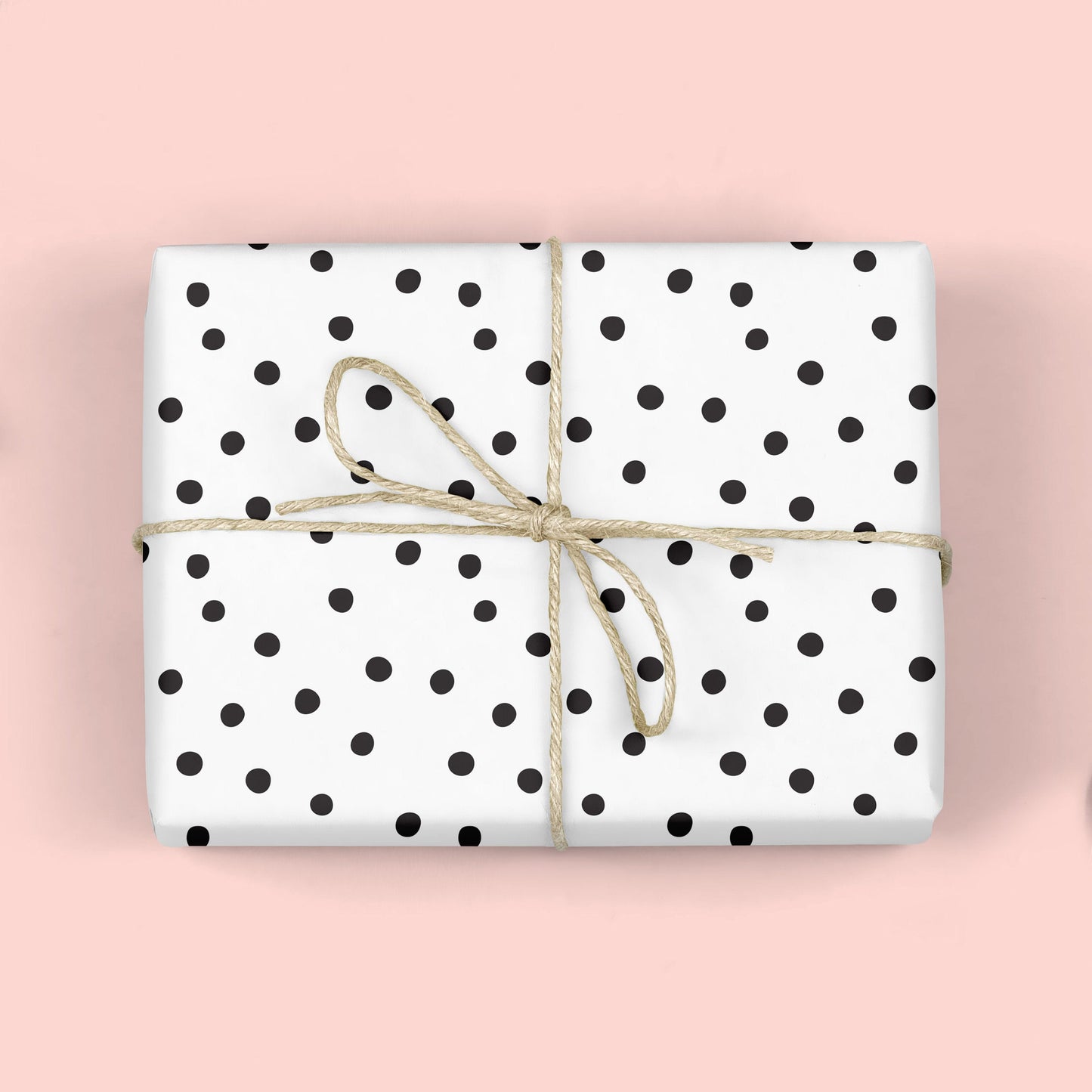 POLKA DOTS B&W Gift Wrap Sheets