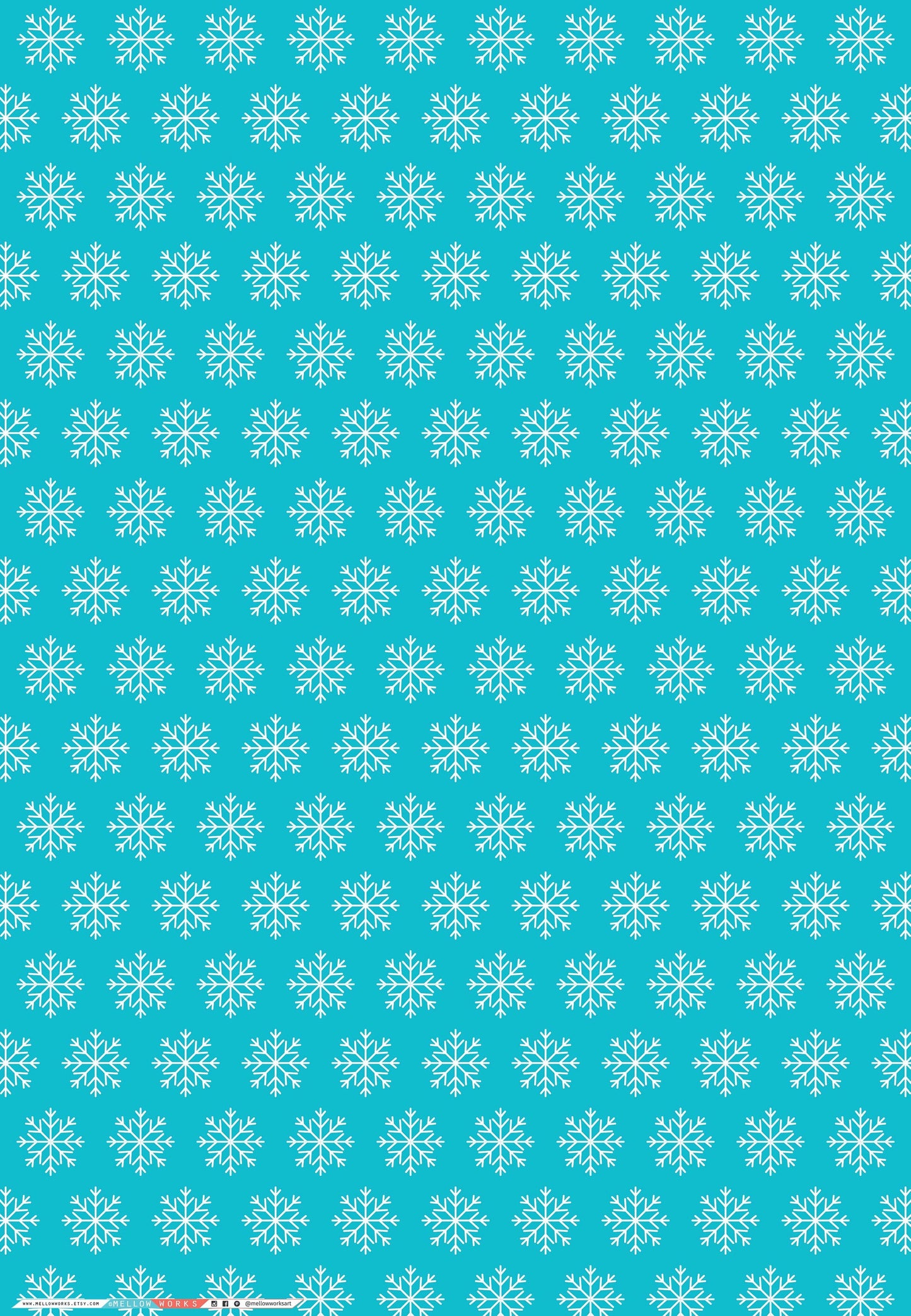 SNOWFLAKES  Gift Wrap Sheets