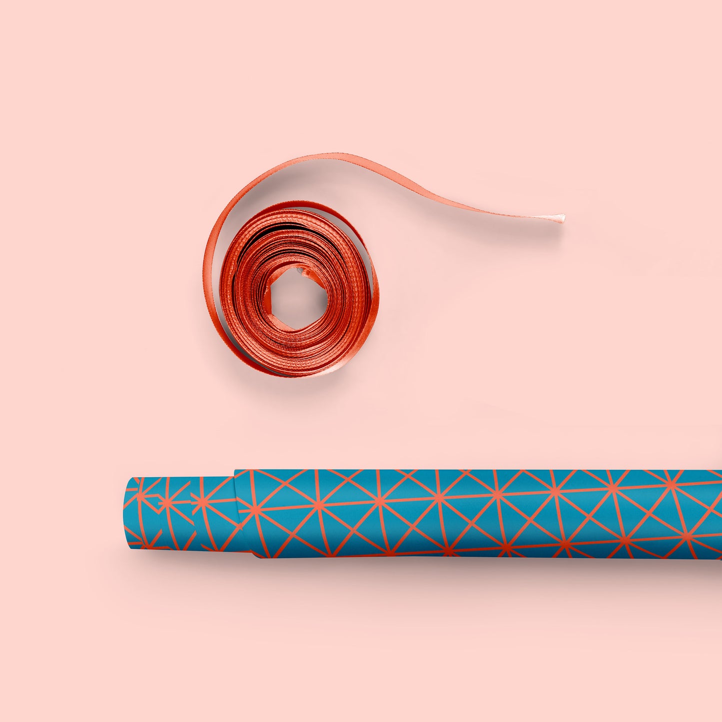 RETRO GRID Teal Gift Wrap Sheets