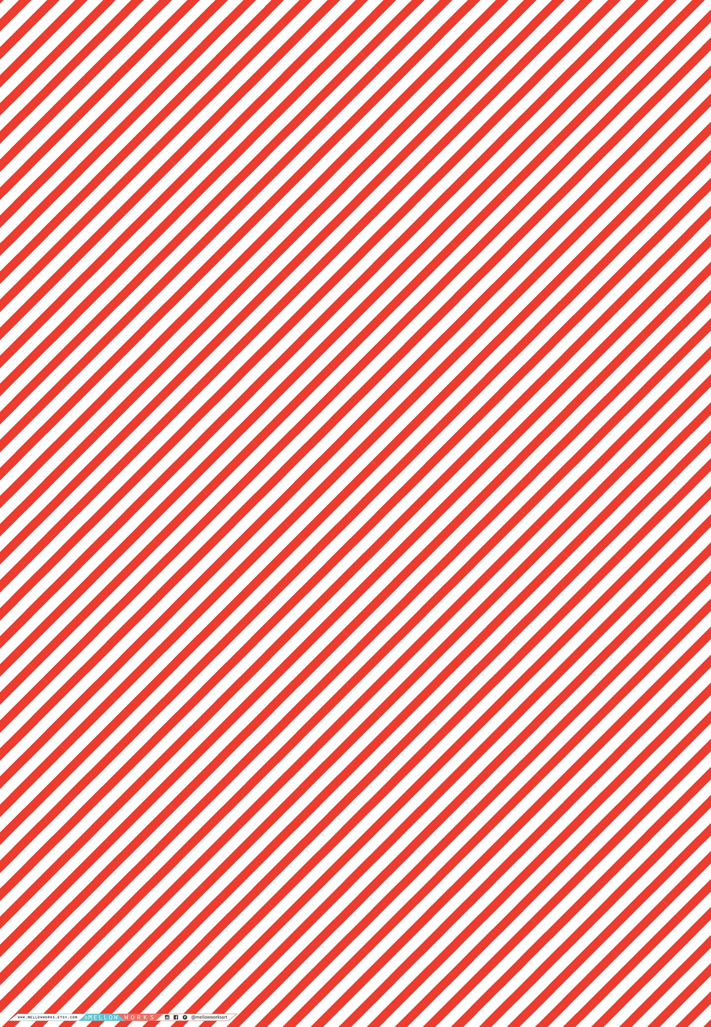 CANDY CANE STRIPE Gift Wrap Sheets
