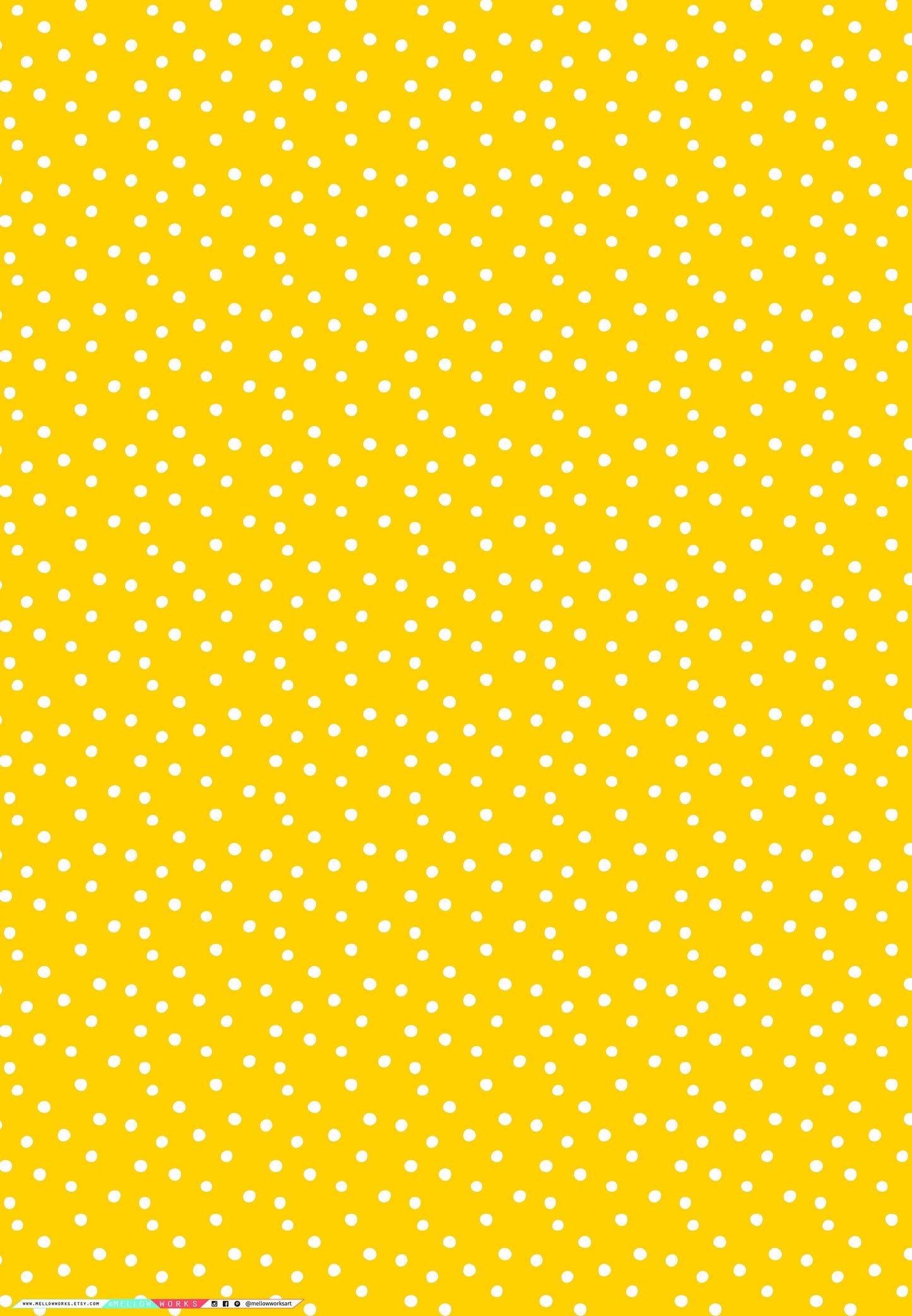 YELLOW POLKA DOTS Gift Wrap Sheets