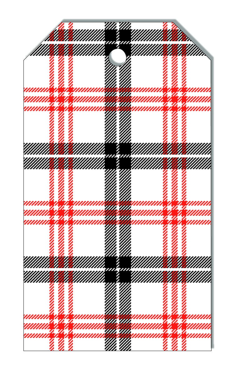 CHRISTMAS PLAID Gift Tags, Set of 10