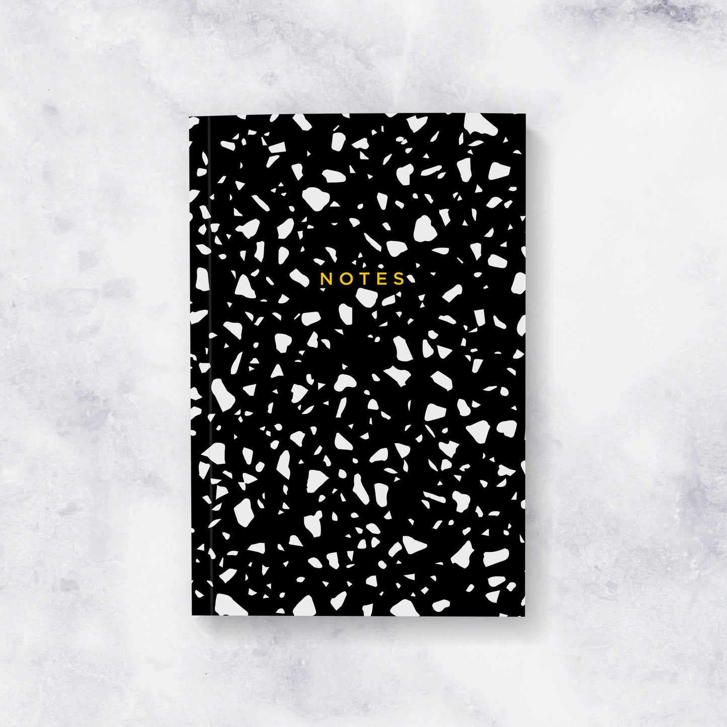 BLACK TERRAZZO LINED NOTEBOOK