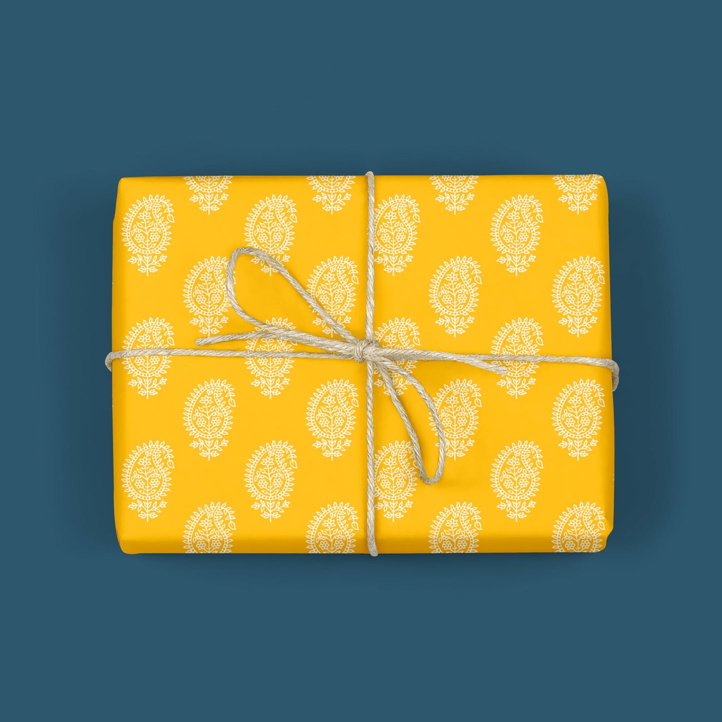 YELLOW PAISLEY Gift Wrap Sheets