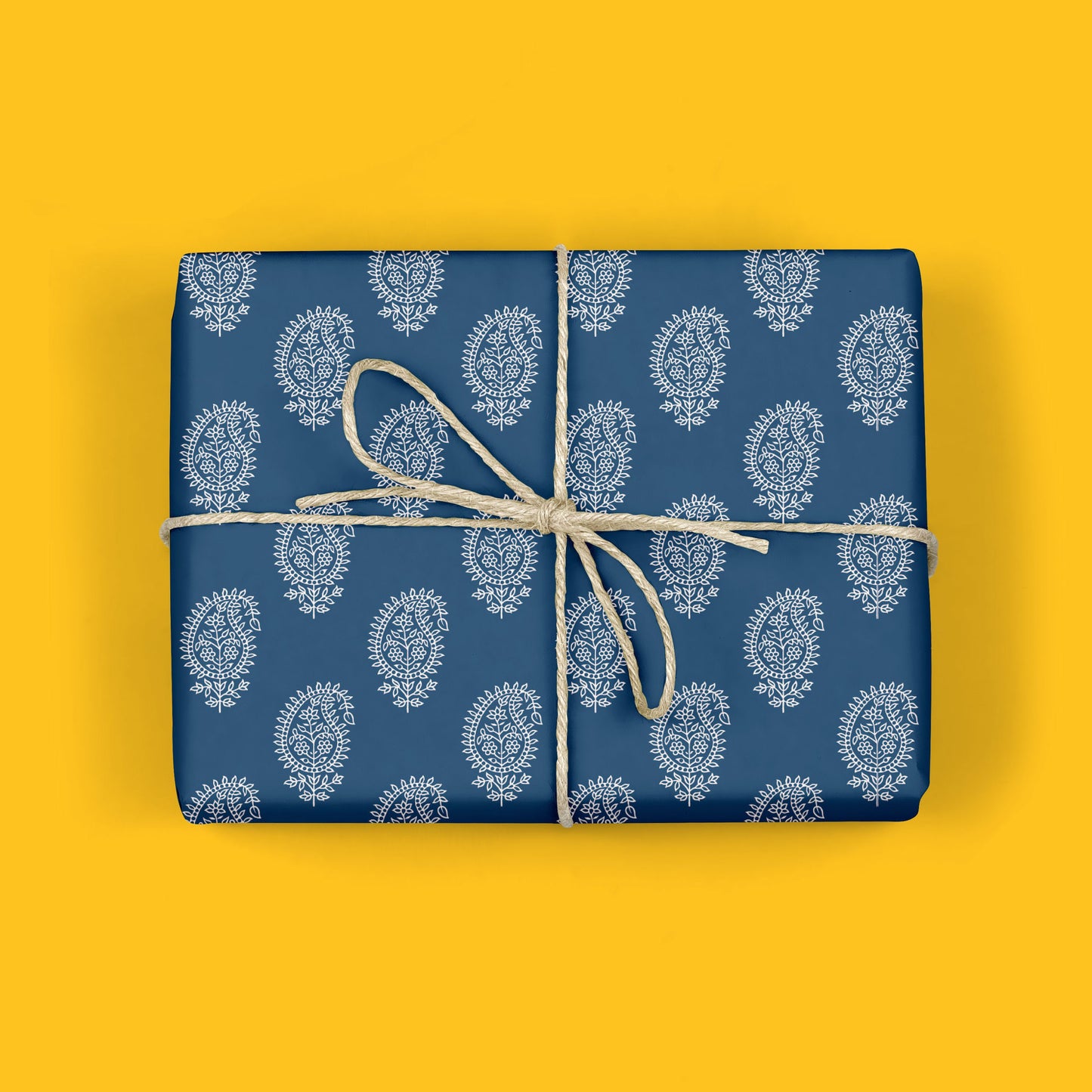 NAVY PAISLEY Gift Wrap Sheets