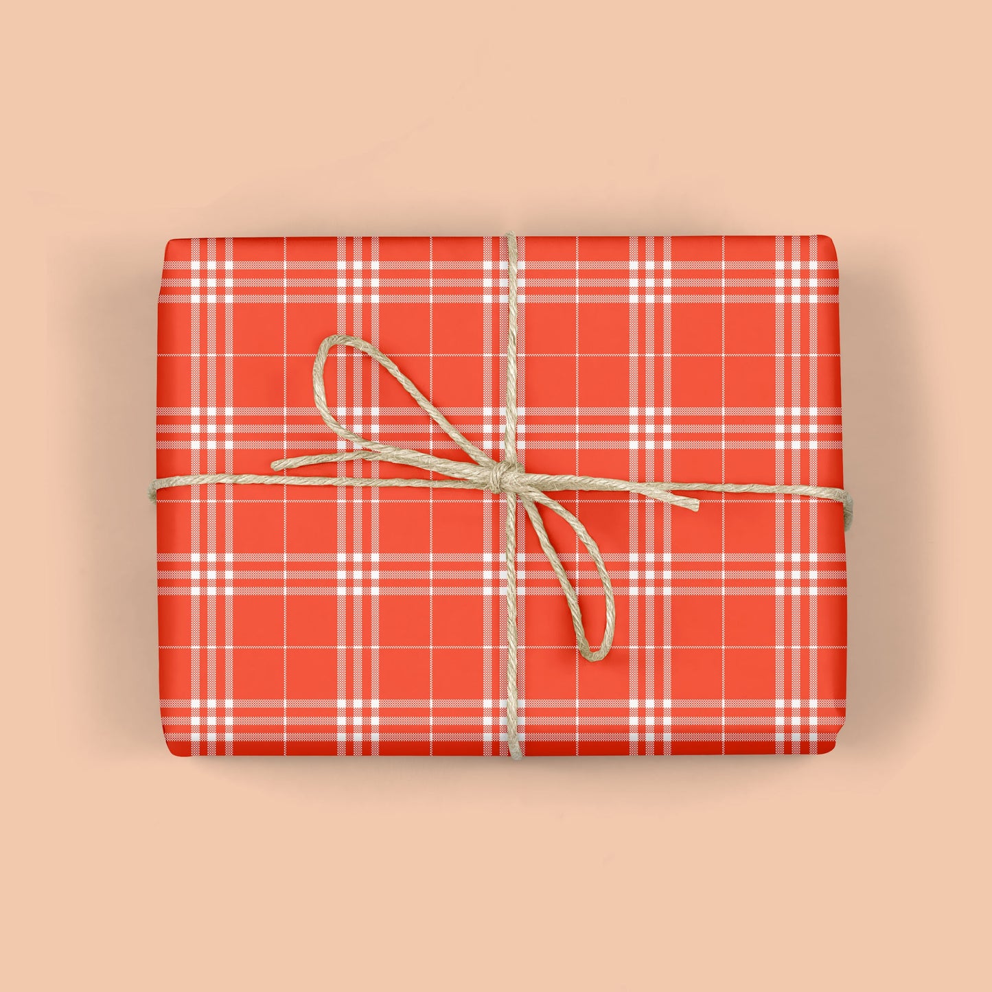RED HOLIDAY PLAID Gift Wrap Sheets