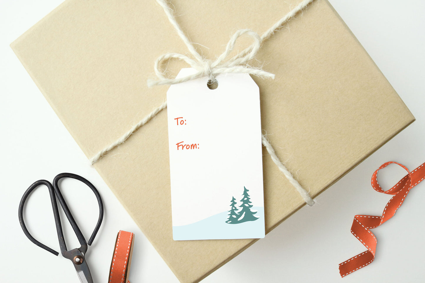 HAPPY HOLIDAYS Winter Village Gift Tags ,Set of 10